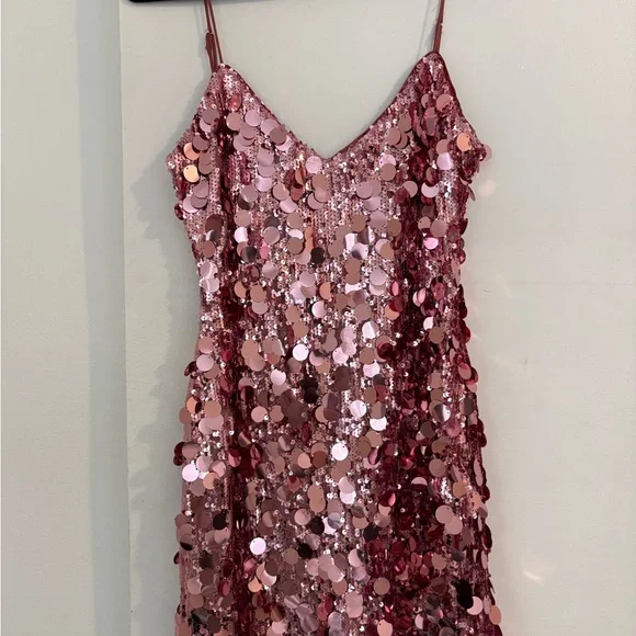 Meshki Romilly Pink Sequin Mini Dress - Picture 4 of 5